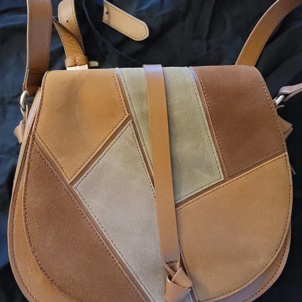 Foley & Corinna daisy patchwork saddle bag